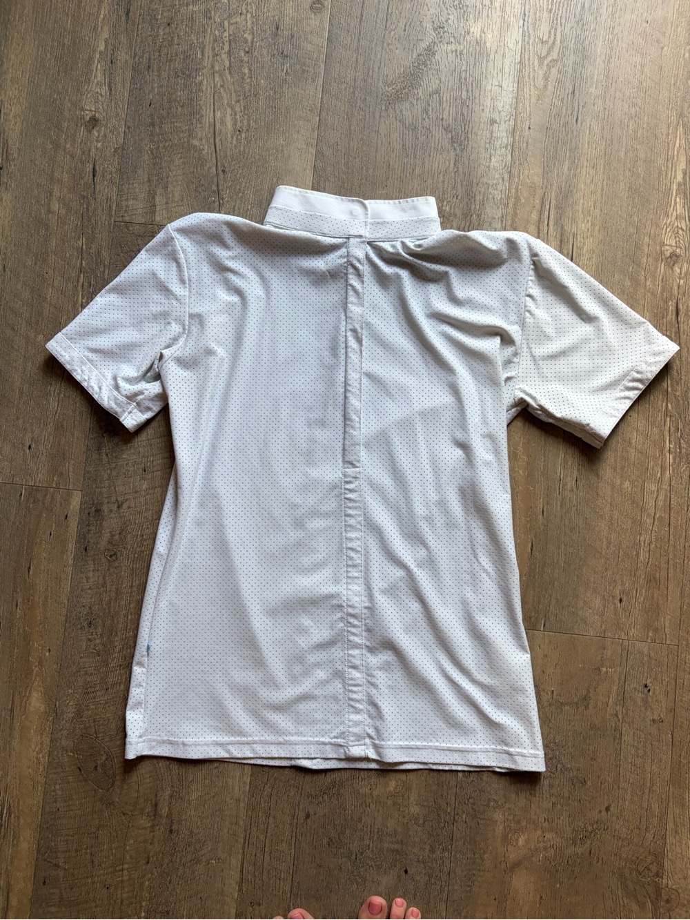 DADA Sport Helios Short Sleeve Show Shirt White Perforated Equestrian XL